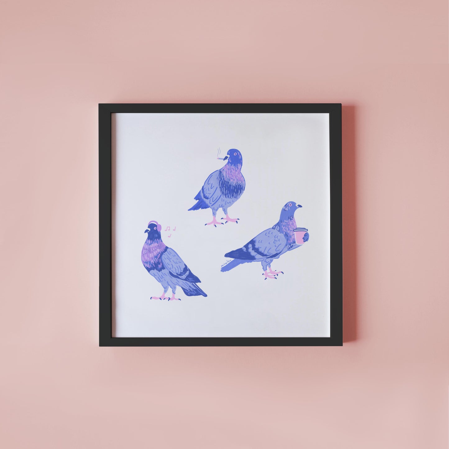 BERLIN CITY PIGEONS - ART PRINT
