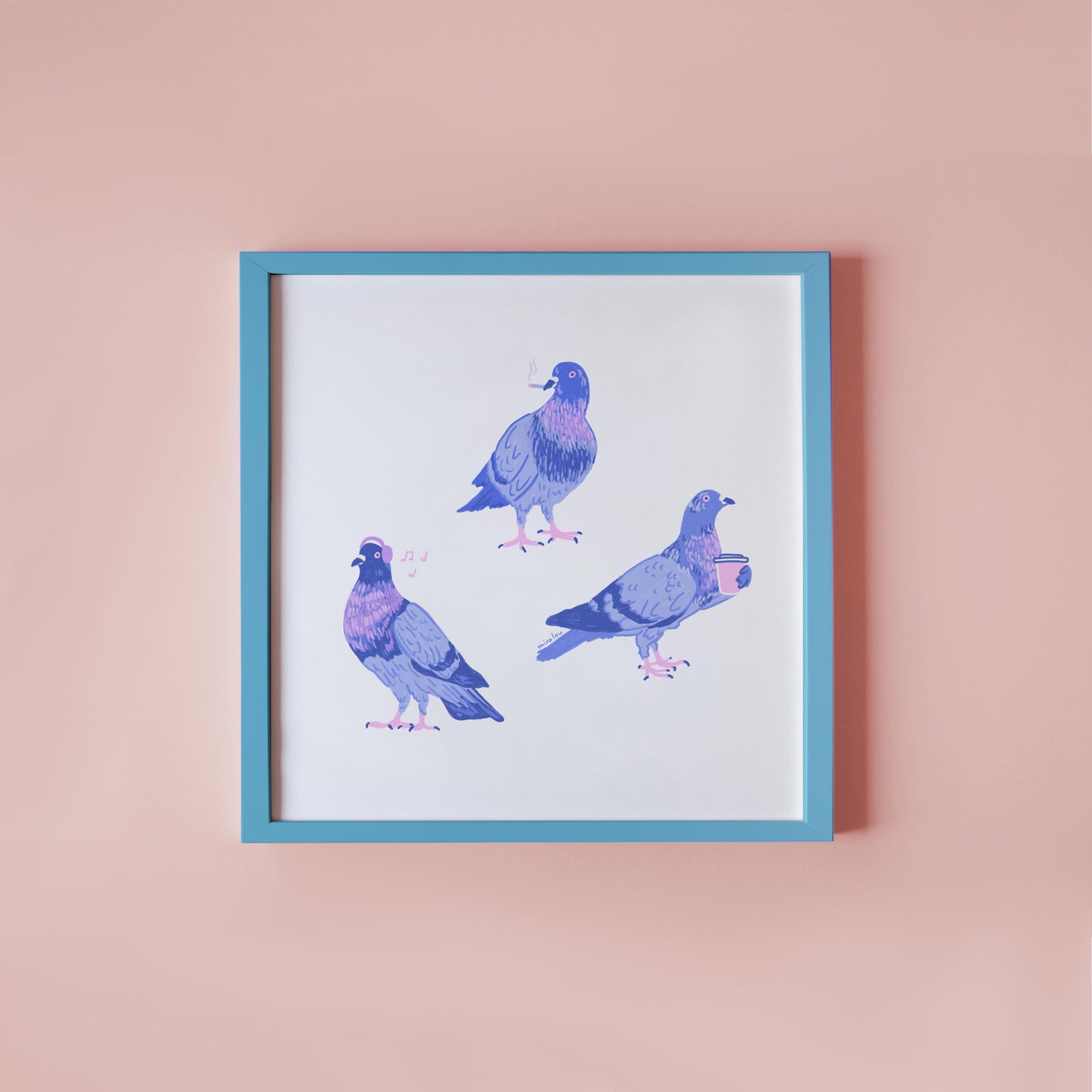 BERLIN CITY PIGEONS - ART PRINT