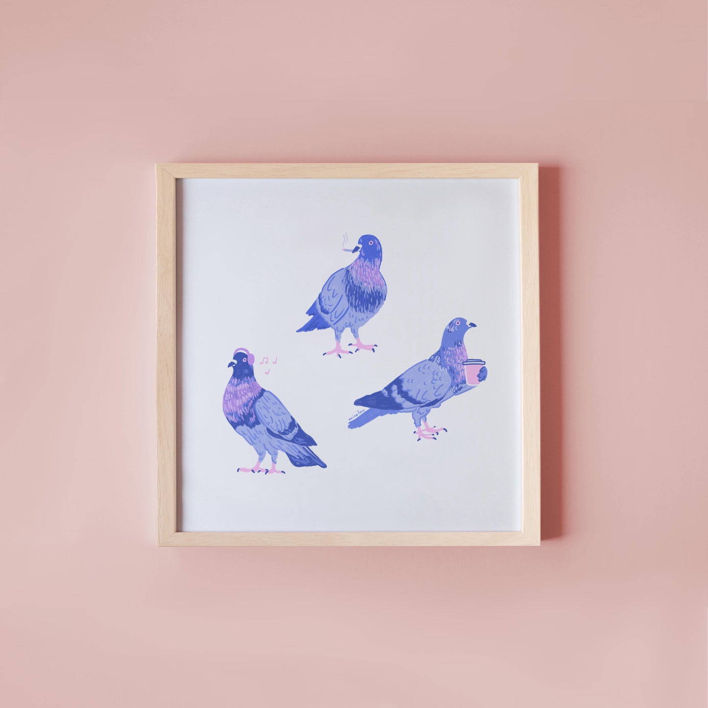 BERLIN CITY PIGEONS - ART PRINT