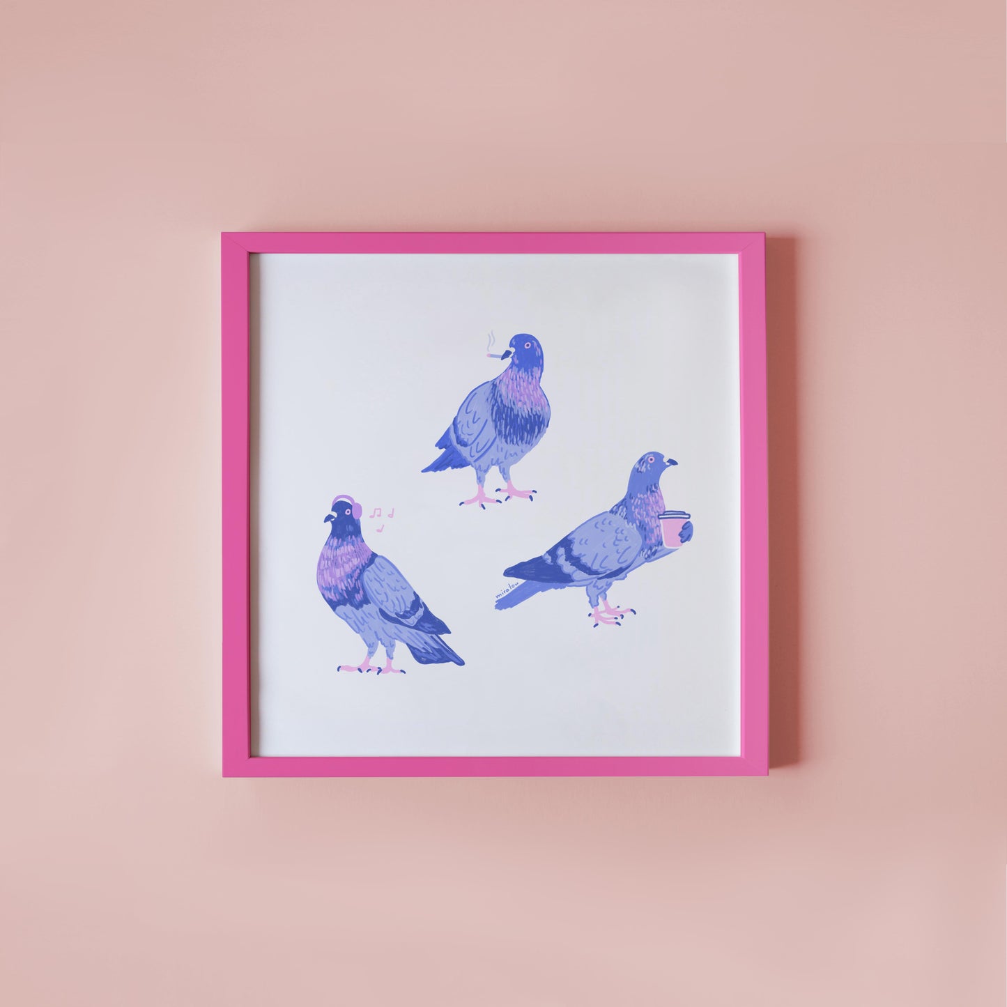 BERLIN CITY PIGEONS - ART PRINT