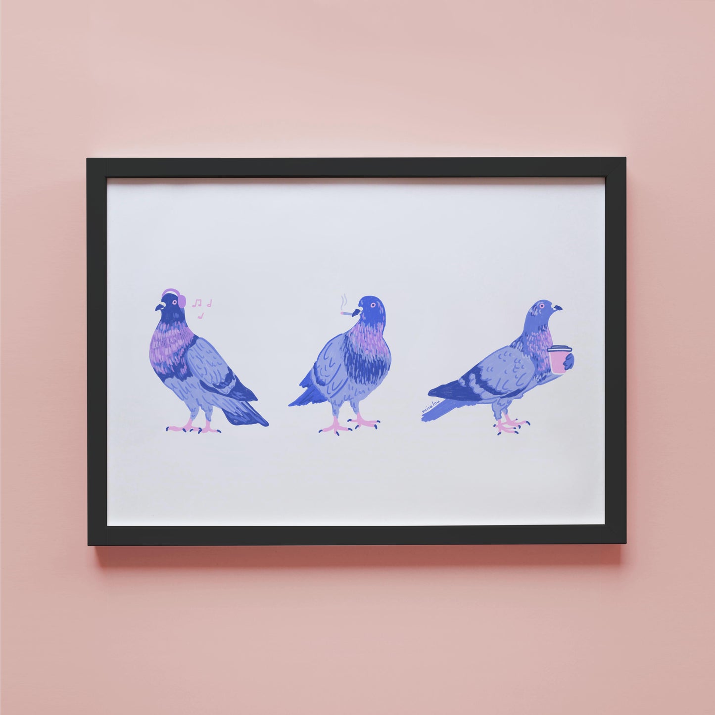 BERLIN CITY PIGEONS - ART PRINT