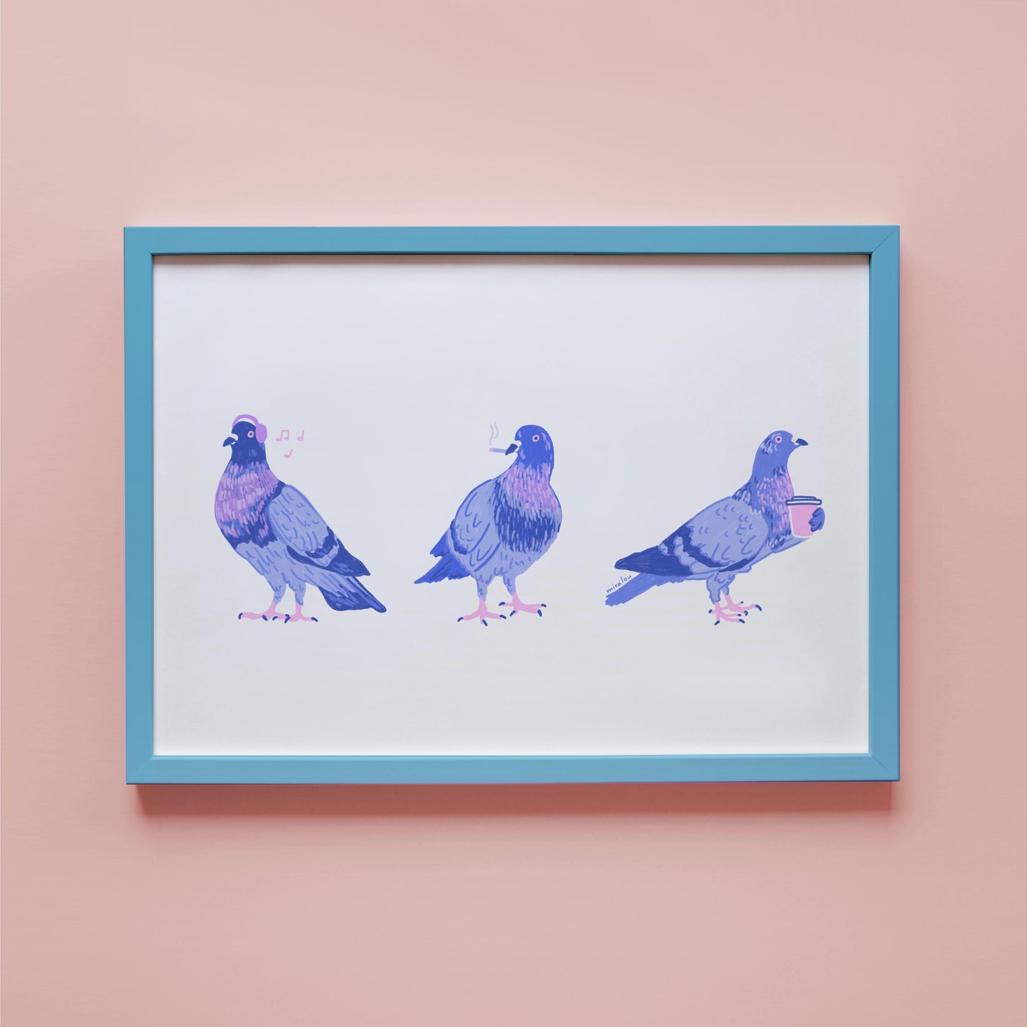 BERLIN CITY PIGEONS - ART PRINT