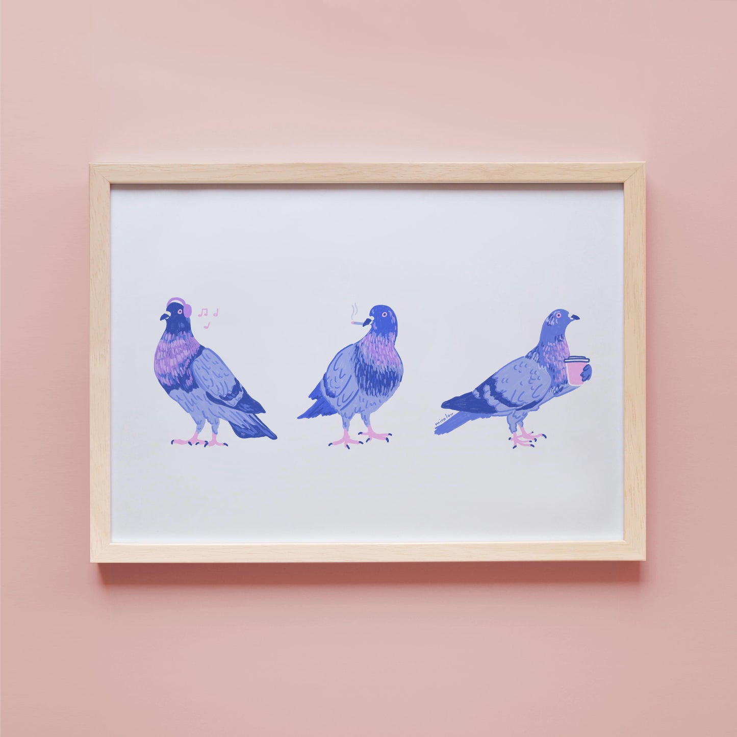 BERLIN CITY PIGEONS - ART PRINT