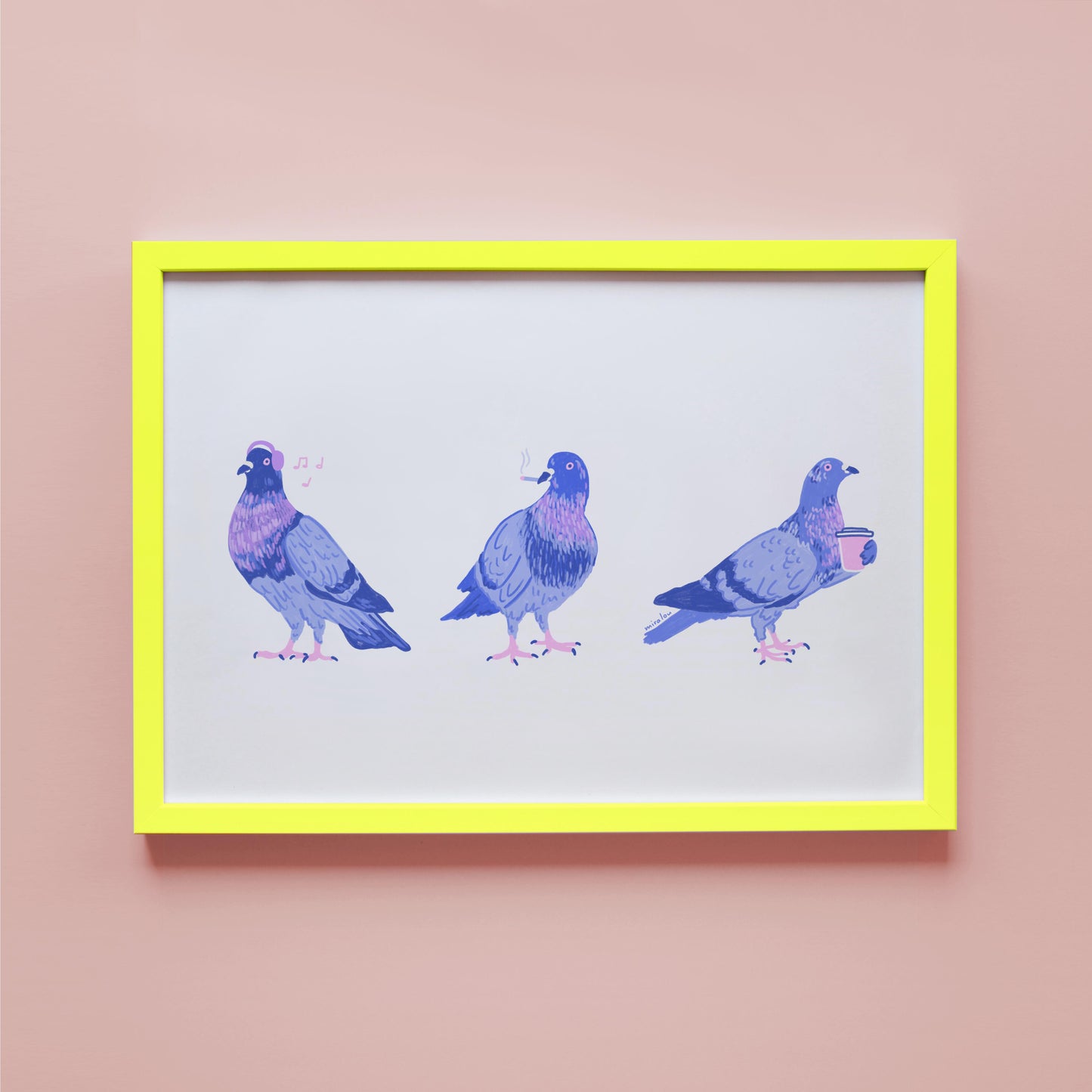 BERLIN CITY PIGEONS - ART PRINT