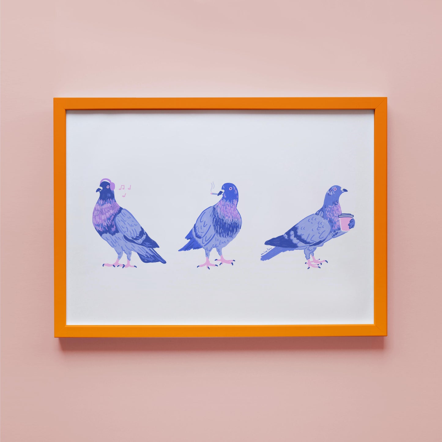 BERLIN CITY PIGEONS - ART PRINT