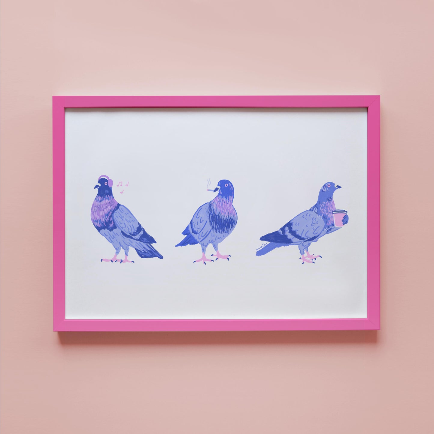 BERLIN CITY PIGEONS - ART PRINT