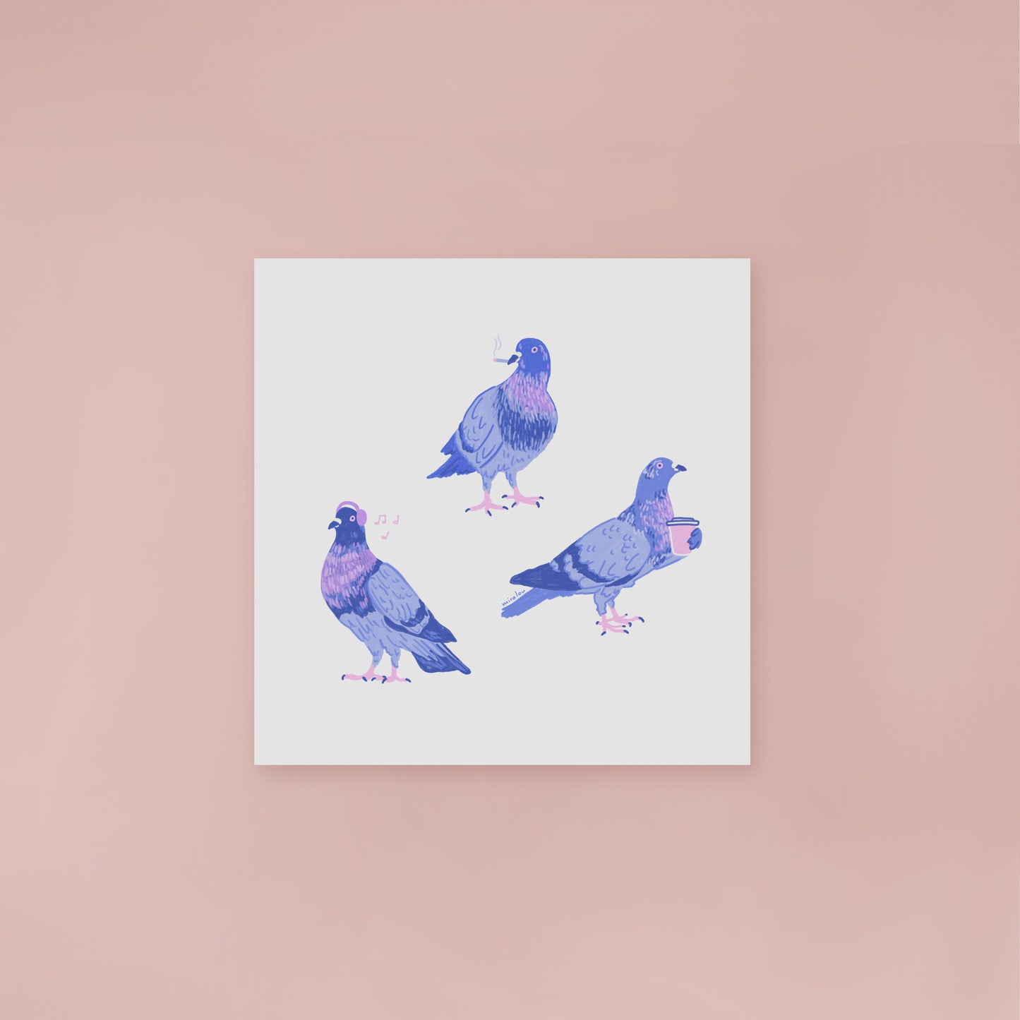 BERLIN CITY PIGEONS - ART PRINT
