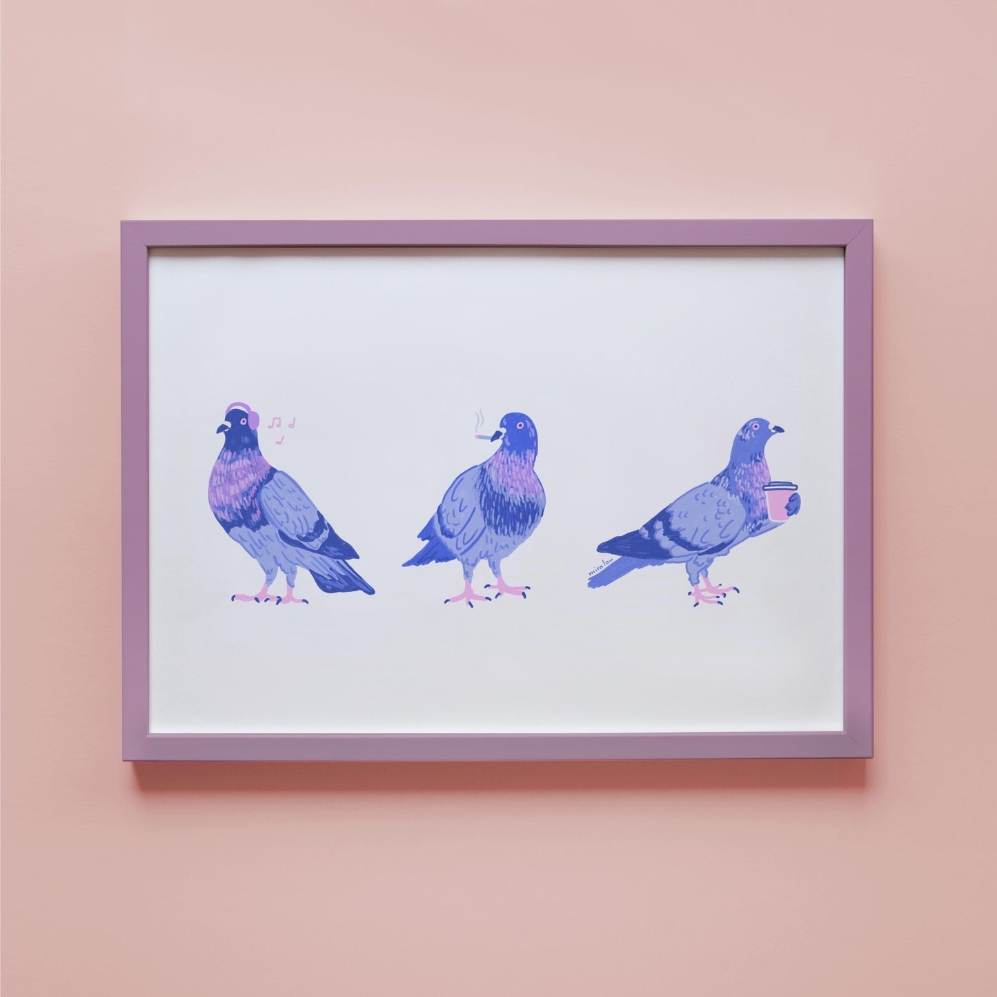 BERLIN CITY PIGEONS - ART PRINT