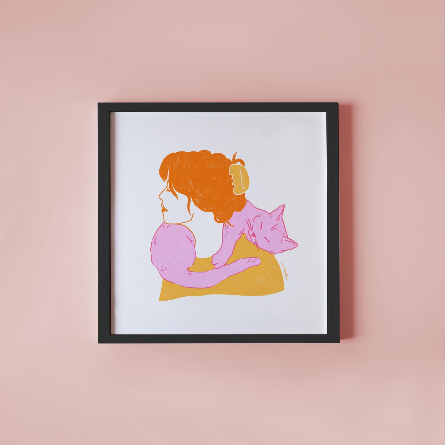 CAT SCARF - KUNSTDRUCK