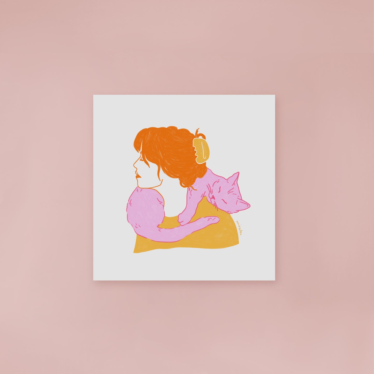 CAT SCARF - KUNSTDRUCK