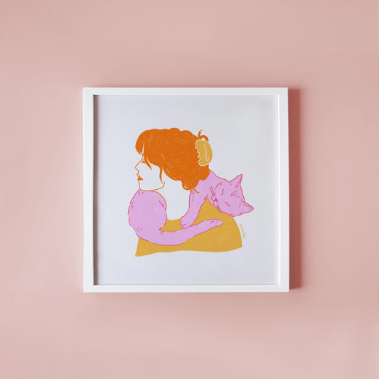 CAT SCARF - ART PRINT