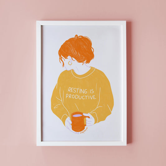 RESTING IS PRODUCTIVE – KUNSTDRUCK