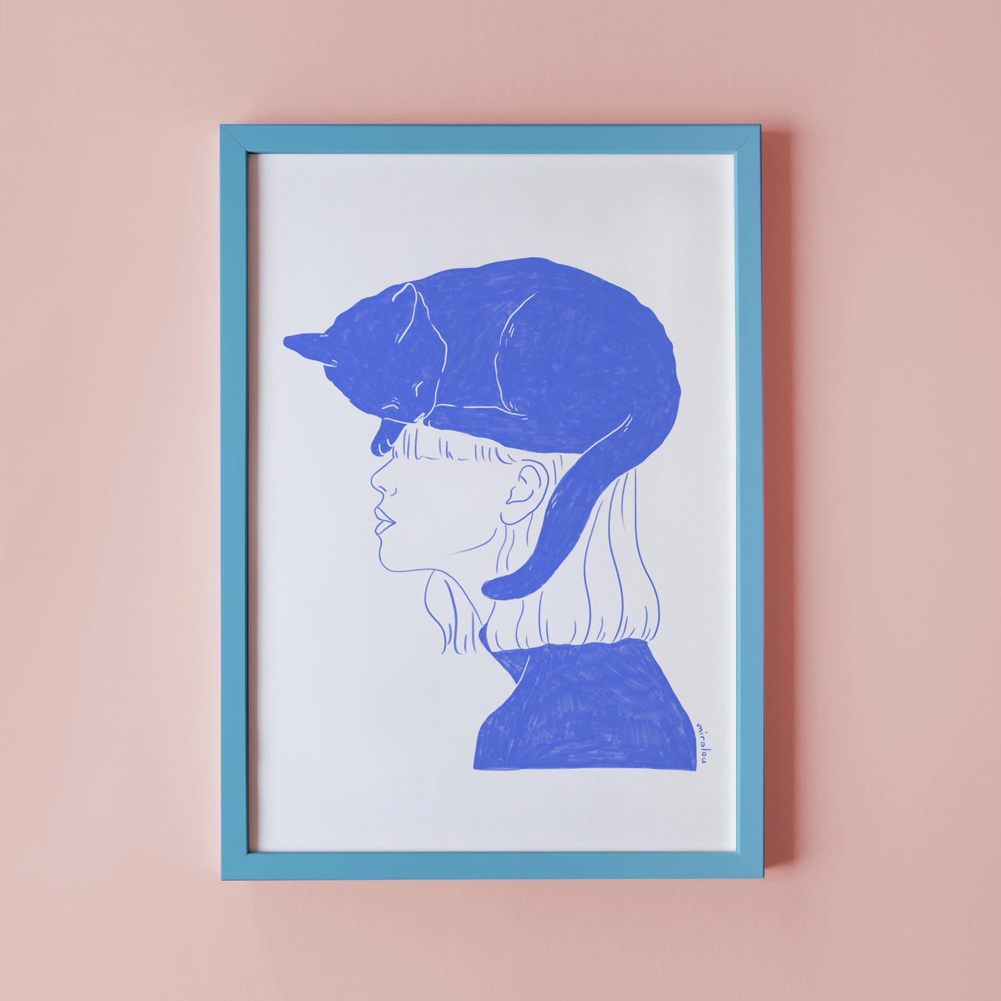 SLEEPY CAT – ART PRINT