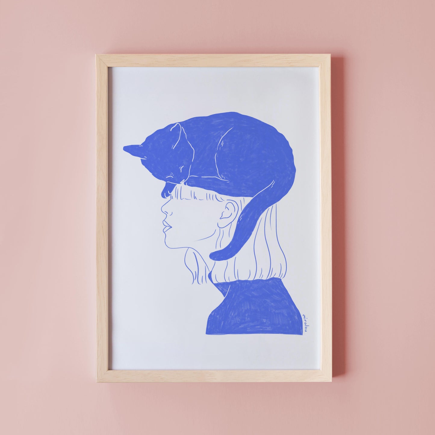 SLEEPY CAT – ART PRINT