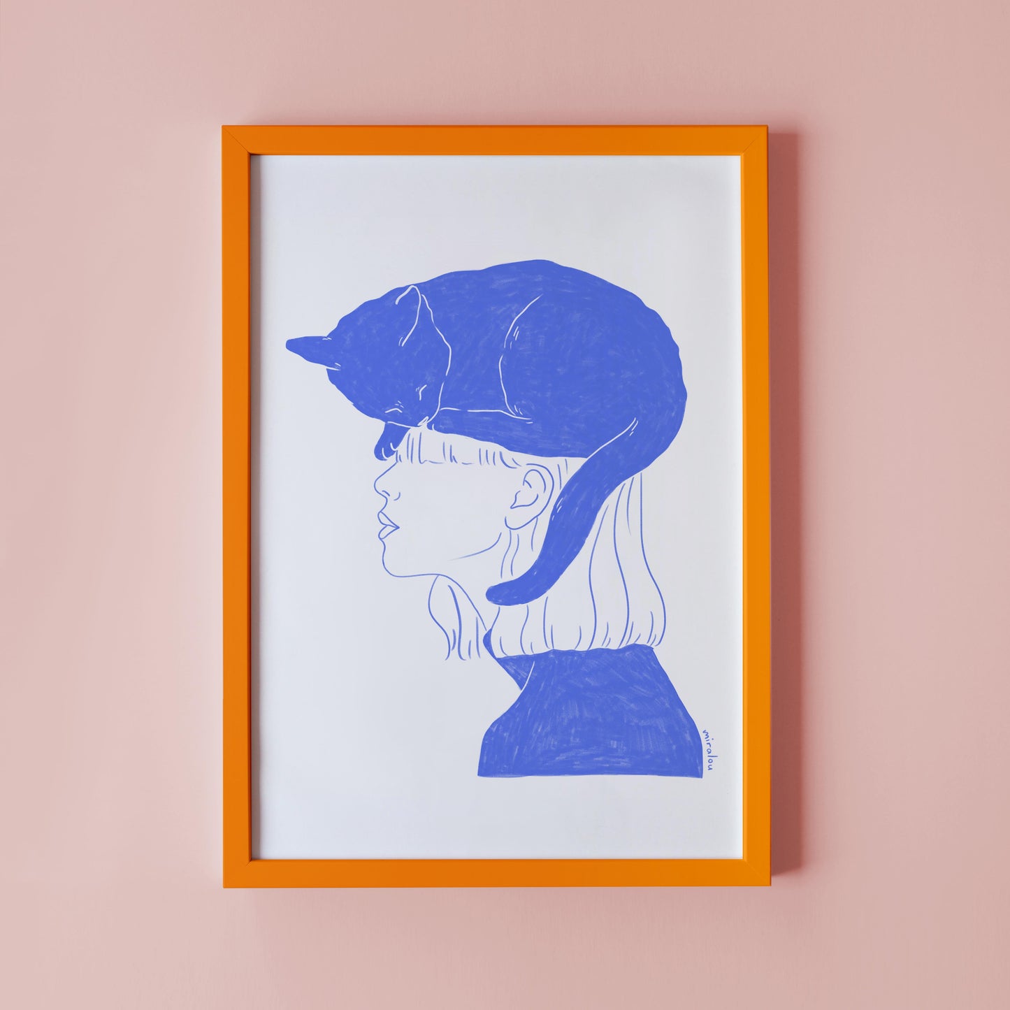 SLEEPY CAT – ART PRINT