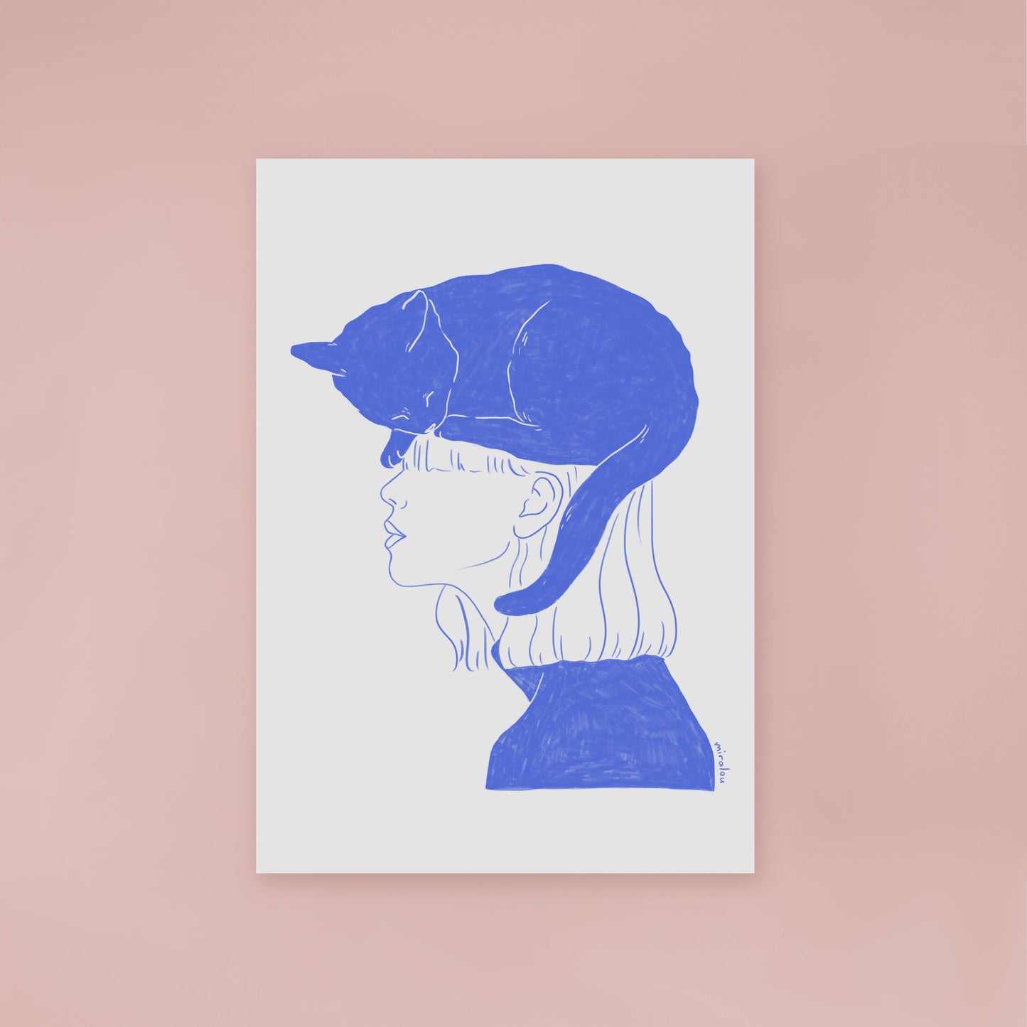 SLEEPY CAT – ART PRINT