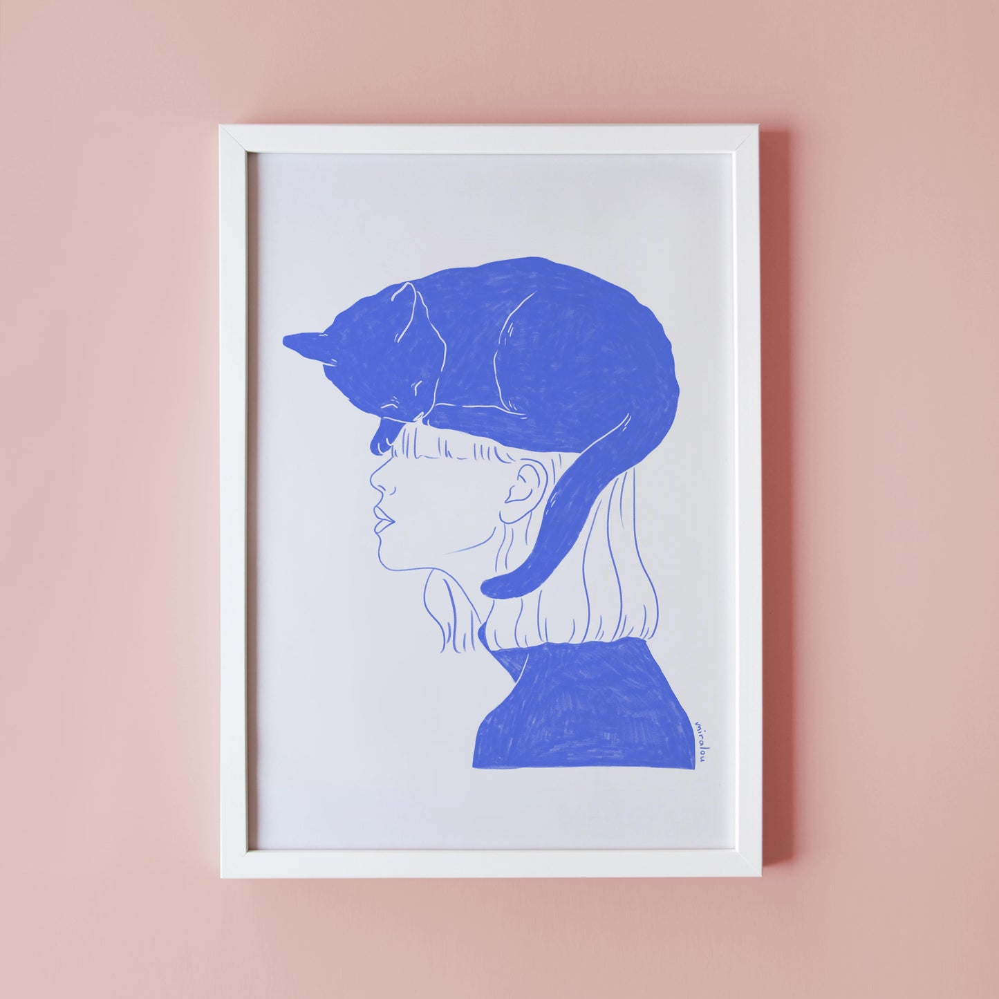 SLEEPY CAT – ART PRINT