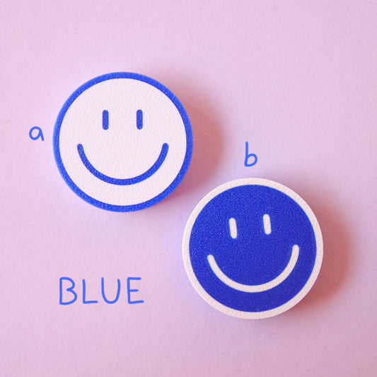 colorful 3D-printed smiley magnets