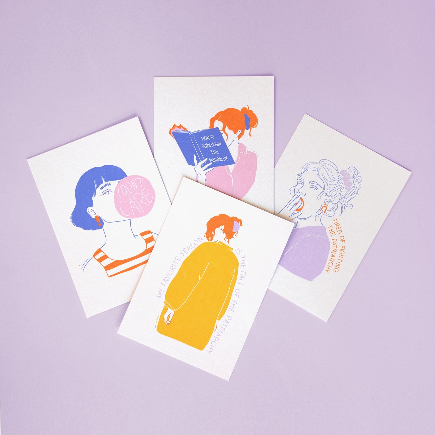 GIRLS GIRLS GIRLS - POSTCARD SET (4 PIECES)