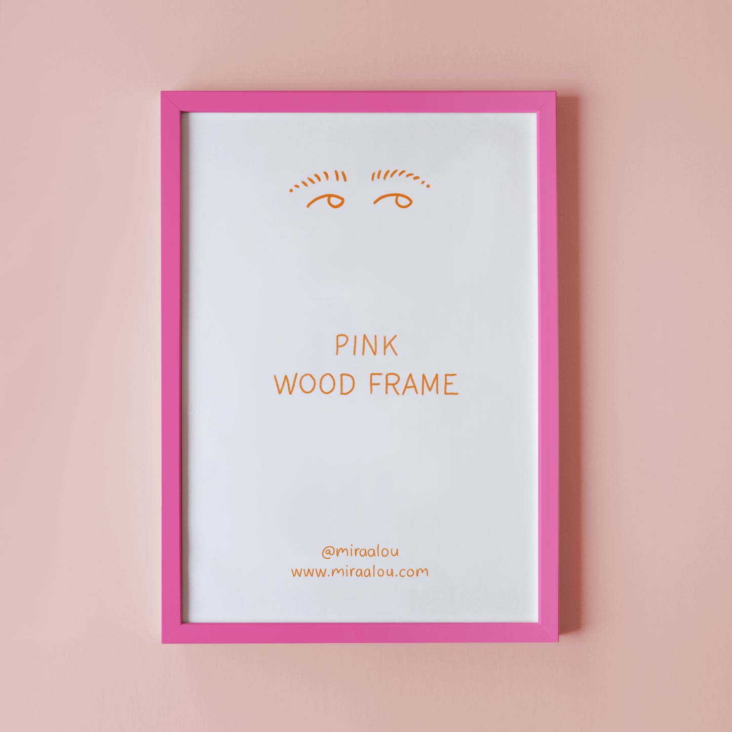 WOODEN PICTURE FRAME – PINK
