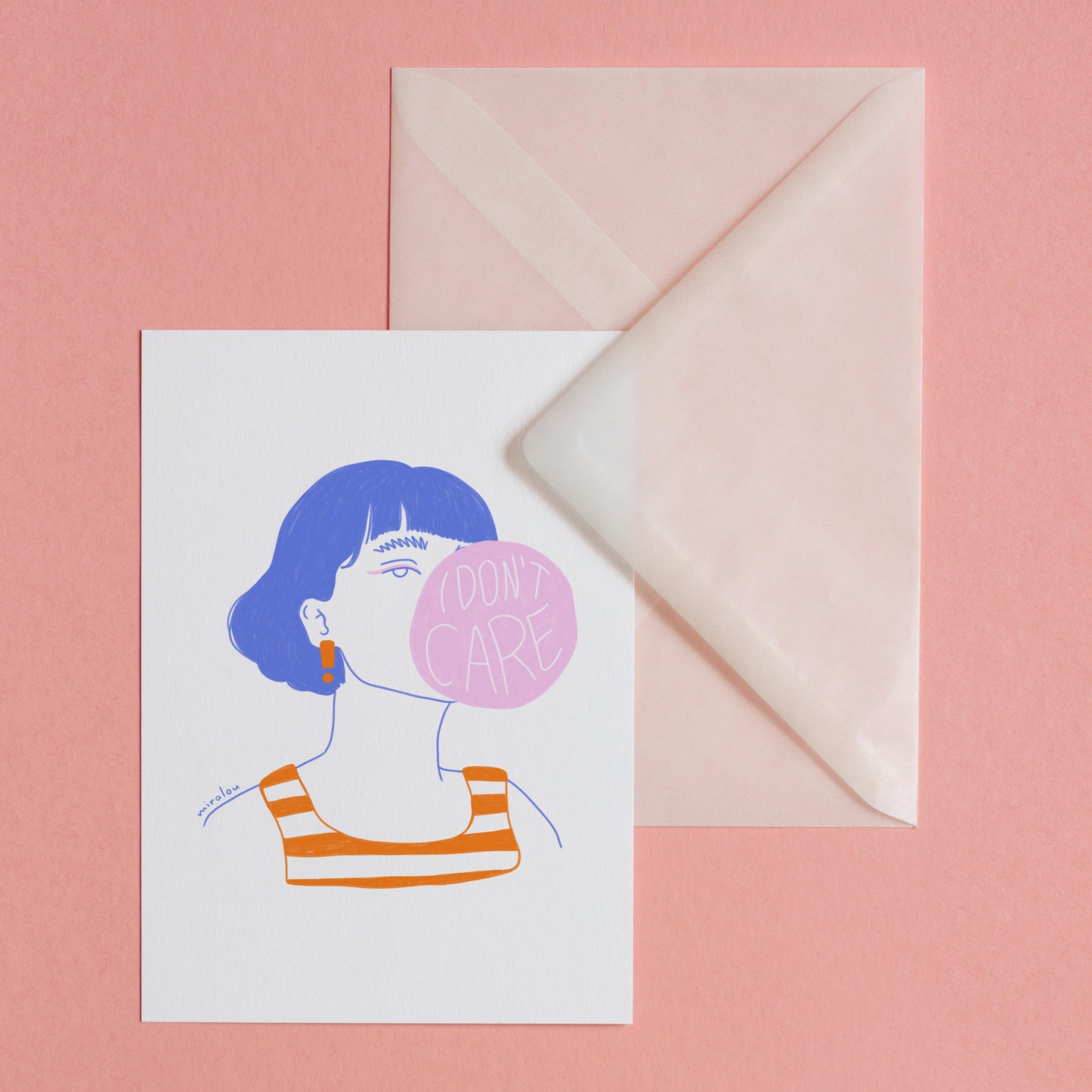 I DON'T CARE - POSTCARD