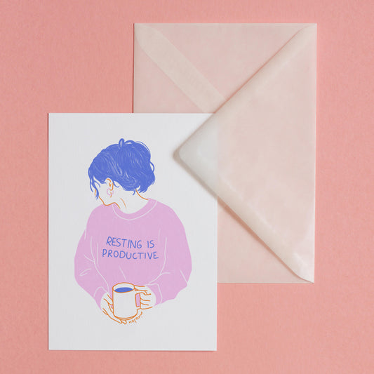 RESTING IS PRODUCTIVE - POSTCARD