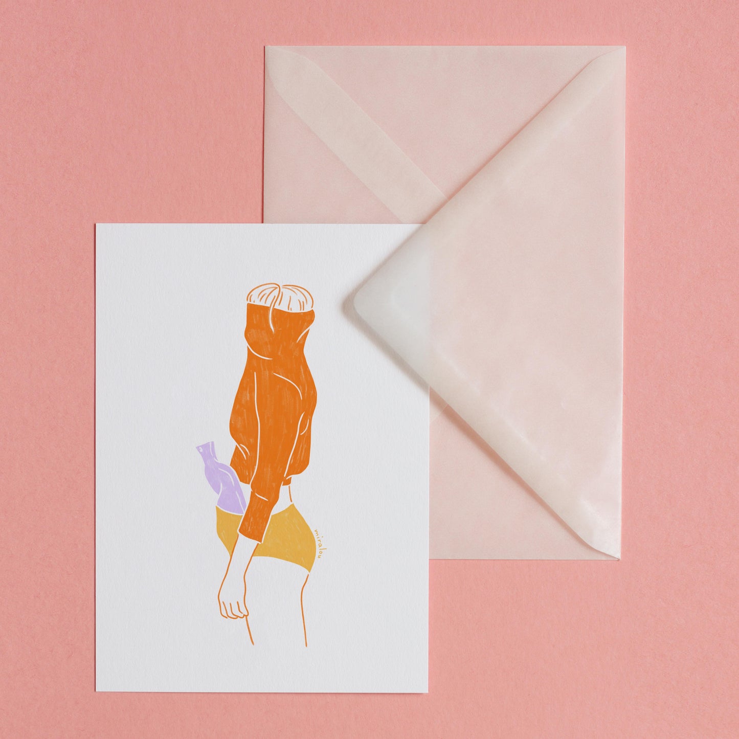 WORK FROM HOME OUTFIT - POSTKARTE