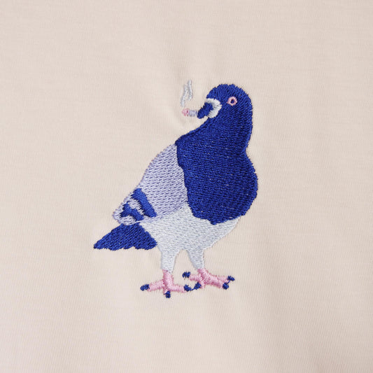 BERLIN CITY PIGEON, CIGARETTE, WHITE - UNISEX T-SHIRT STICK