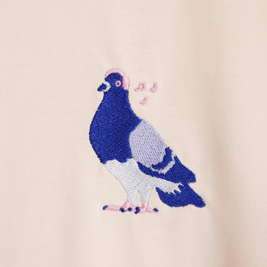 BERLIN CITY PIGEON, MUSIC, WHITE - UNISEX T-SHIRT STICK 