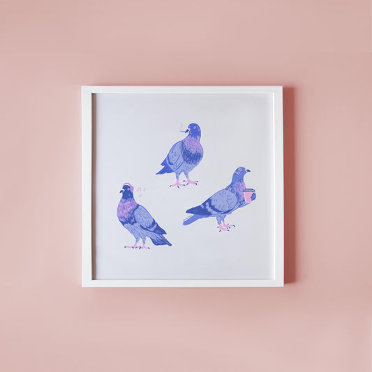 BERLIN CITY PIGEONS - ART PRINT