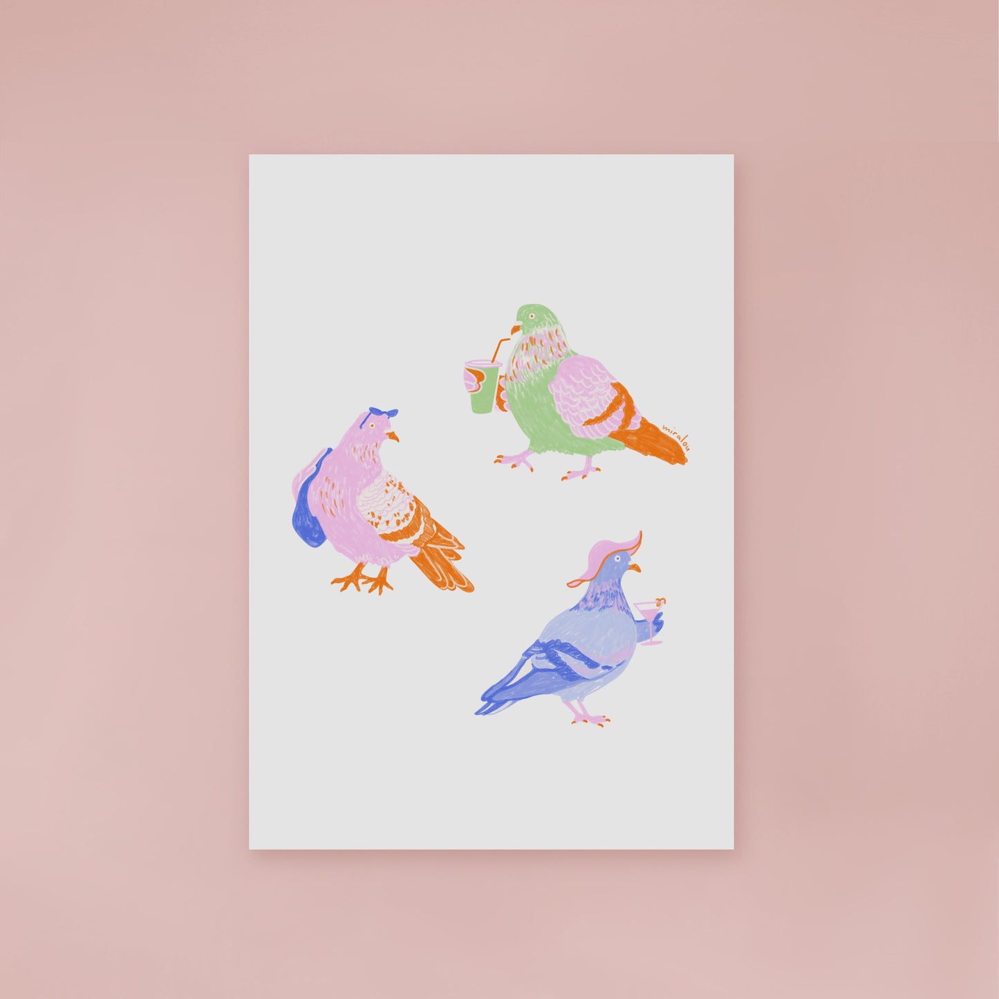 BERLIN CITY PIGEONS / SUMMER EDITION - KUNSTDRUCK