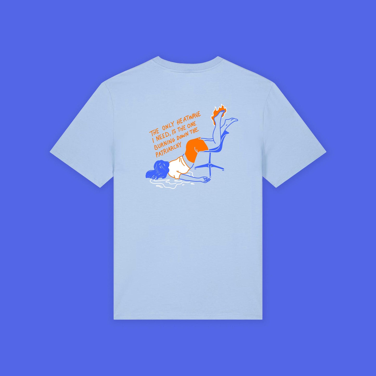 HEATWAVE, BLUE - UNISEX SCREEN-PRINTED T-SHIRT