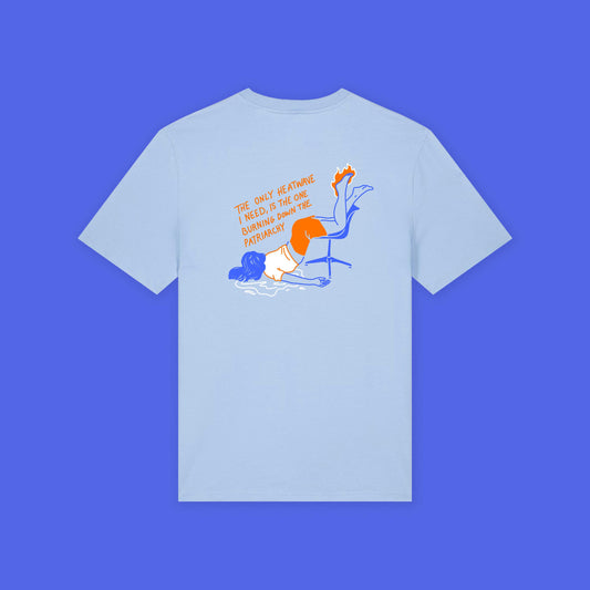 HEATWAVE, BLUE - UNISEX SCREEN-PRINTED T-SHIRT