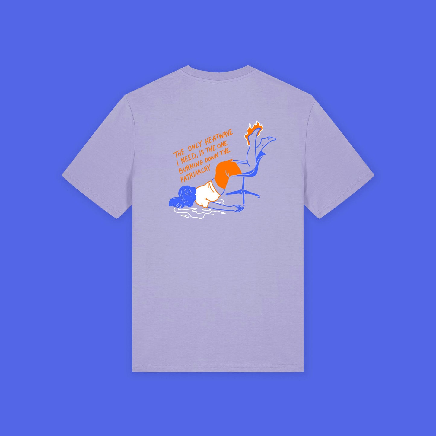 HEATWAVE, BLUE - UNISEX SCREEN-PRINTED T-SHIRT