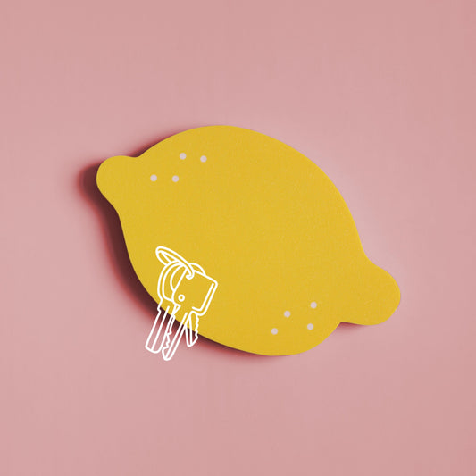 magnetic key holder in the shape of a lemon