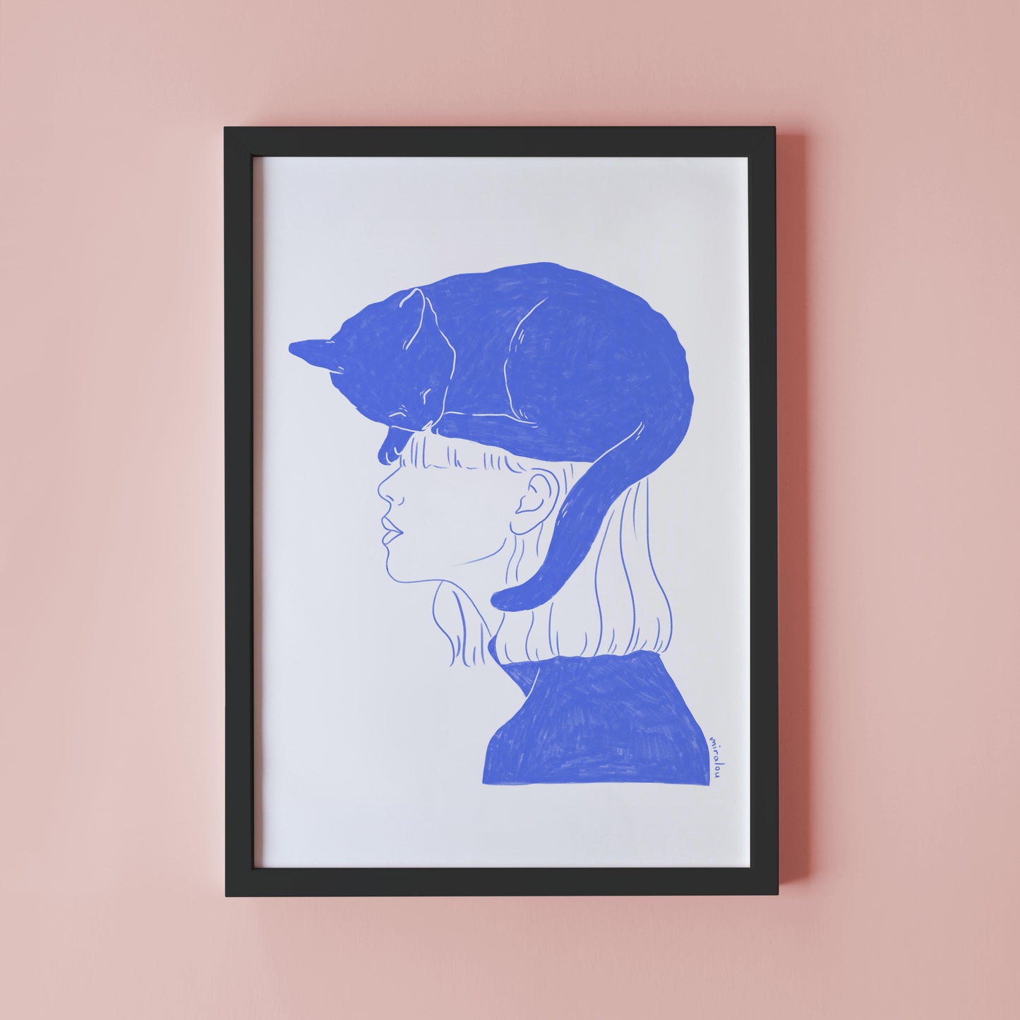SLEEPY CAT – ART PRINT