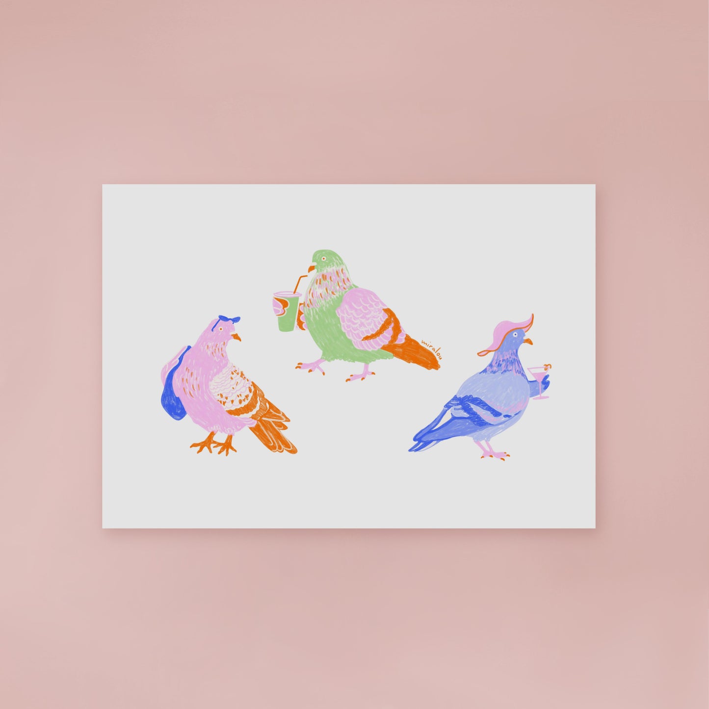 SUMMER PIGEONS - FINE ART PRINT