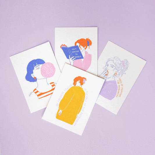 GIRLS GIRLS GIRLS - POSTCARD SET (4 PIECES)