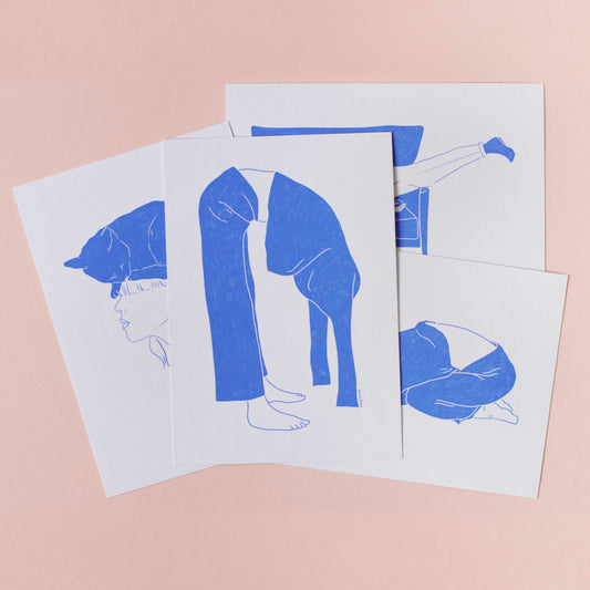 FEELING BLUE - POSTCARD SET (4 PIECES)