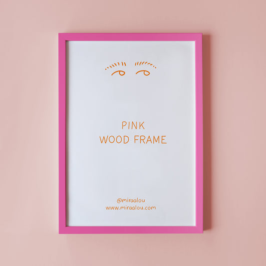 WOODEN PICTURE FRAME – PINK