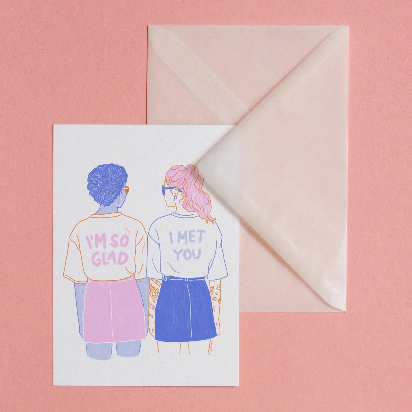 GLAD I MET YOU - POSTKARTE