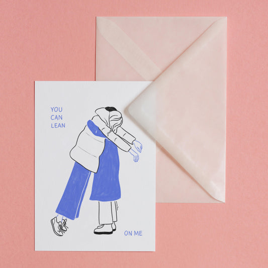 LEAN ON ME - POSTKARTE