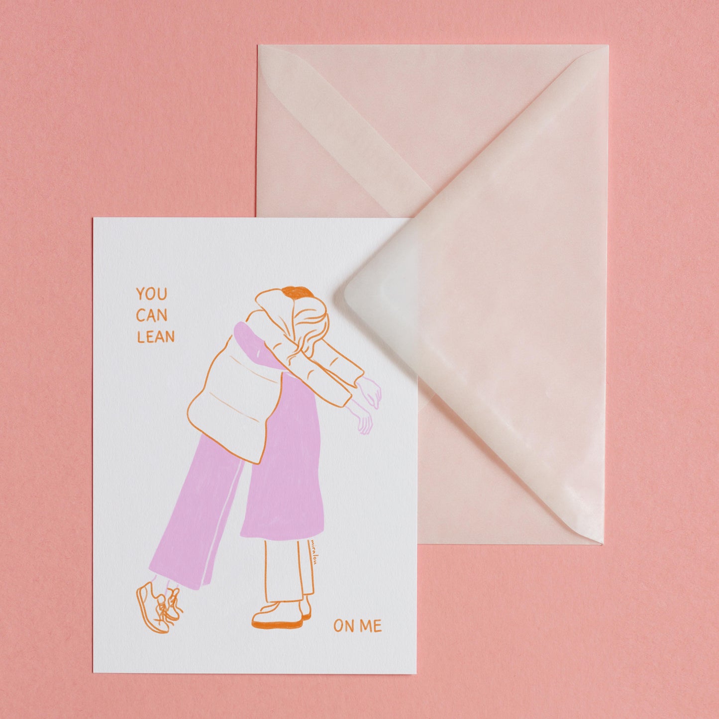 LEAN ON ME - POSTKARTE