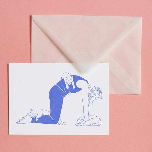 CAT POSE - POSTCARD