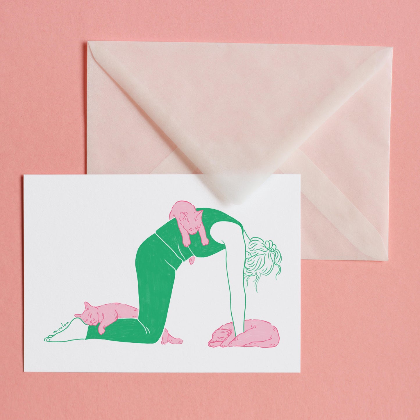 CAT POSE - POSTCARD