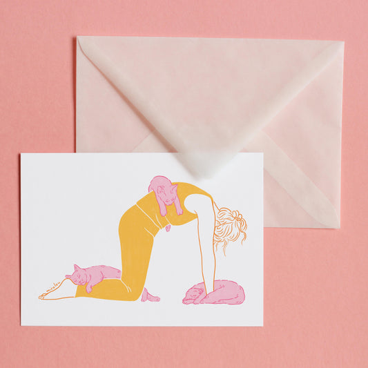 CAT POSE - POSTCARD