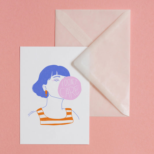 I DON'T CARE - POSTCARD