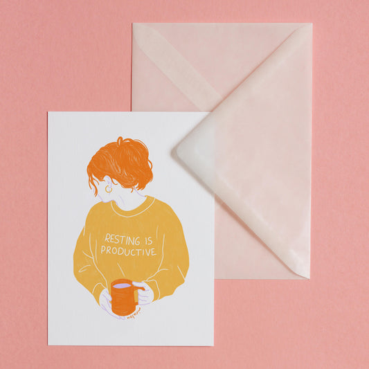 RESTING IS PRODUCTIVE - POSTCARD