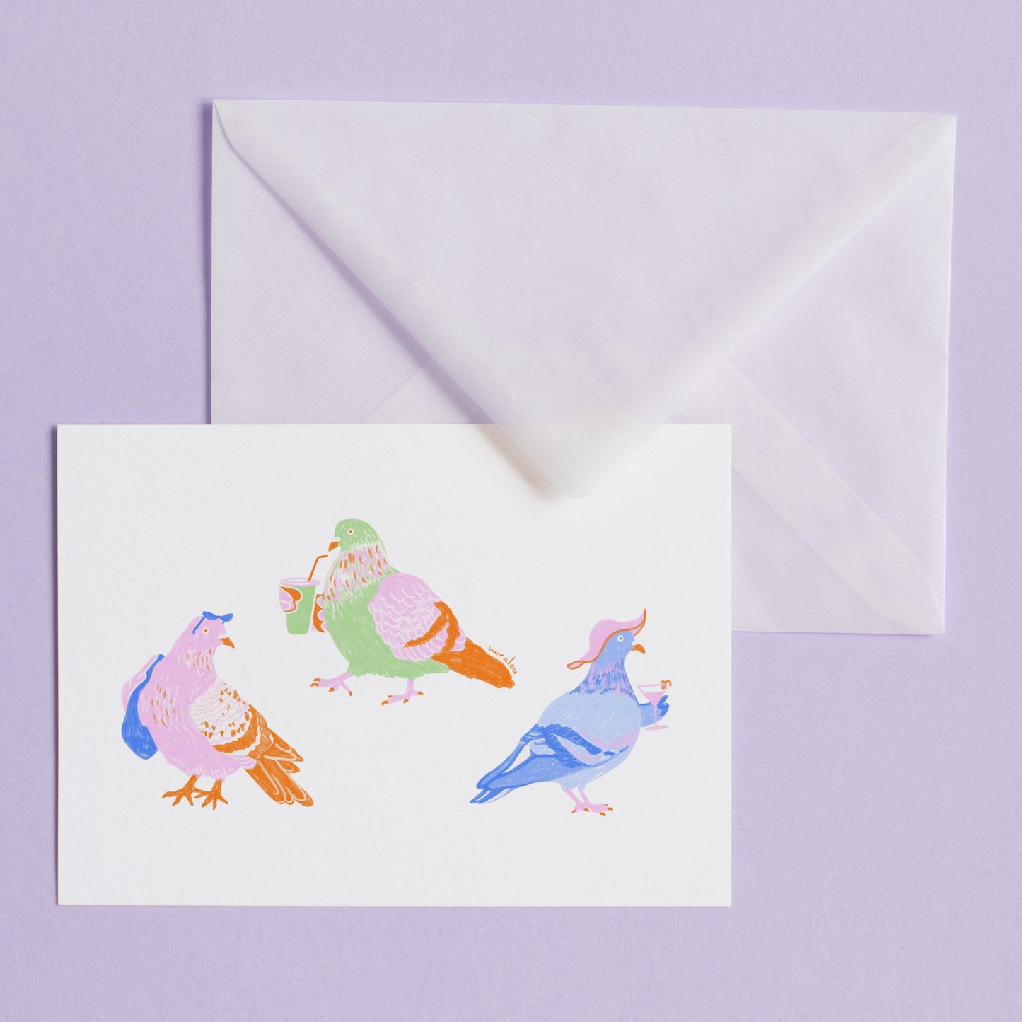 SUMMER PIGEONS - POSTKARTE