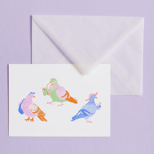 SUMMER PIGEONS - POSTKARTE